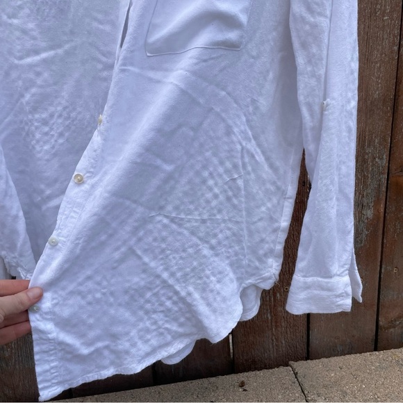JANE &‎ DELANCEY Women’s White Long Sleeve Button Down Top Size Large - Picture 3 of 11